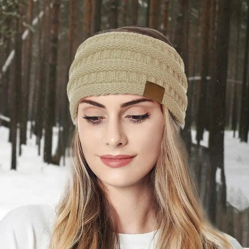 New Wide Knitting Woolen Headband Winter Warm Ear Girl Thicken Turban Hair Accessories Women Hair Band Headwraps Ear Warmer